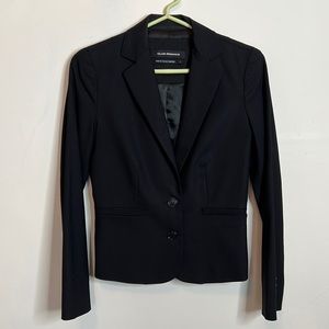 Club Monaco Black Classic Fit Wool Blazer